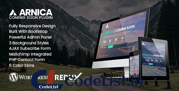 Arnica v1.0.2 – Creative Coming Soon WordPress Plugin