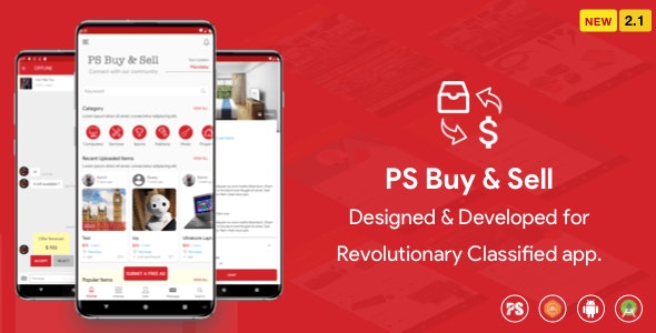 PS BuySell v2.1 –  ( Olx, Mercari, Offerup, Carousell, Buy Sell ) Clone Classified App