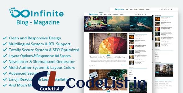 Infinite v3.9 – Blog & Magazine Script – nulled