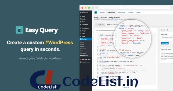 Easy Query Pro v2.3.1.1 – Visual Query Builder Plugin For WordPress