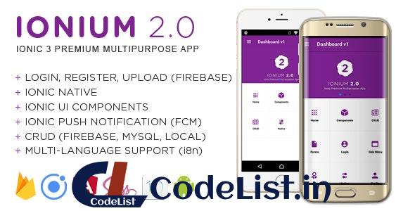 Ionium 2 – Ionic Multipurpose App using Ionic 3