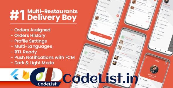 Delivery Boy For Multi-Restaurants Flutter App v1.0.0