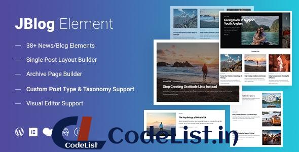 JBlog Elements v1.1.3 – Magazine & Blog Add Ons for Elementor & WPBakery Page Builder