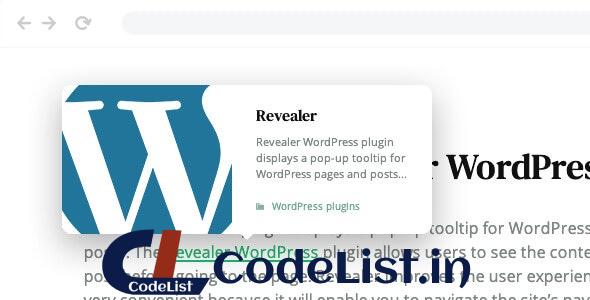 Revealer v2.0.1 – Navigation popup for WordPress links