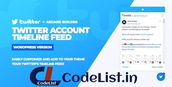 Twitter Timeline Feed v1.0.0 – WordPress Plugin