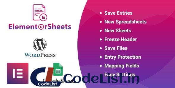 ElementorSheets v4.3 – Elementor Pro Form Google Spreadsheet Addon