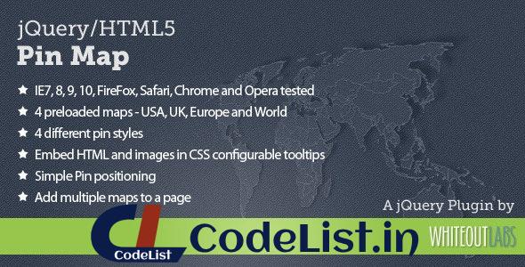 jQuery/HTML5 Pin Map