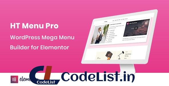 HT Menu Pro v1.0.7 – WordPress Mega Menu Builder for Elementor