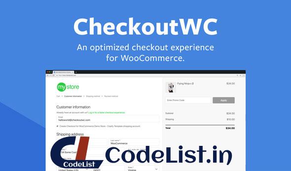 CheckoutWC v9.1.2 – Optimized Checkout Page for WooCommerce