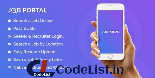 Job Portal Mobile Application With Web Portal