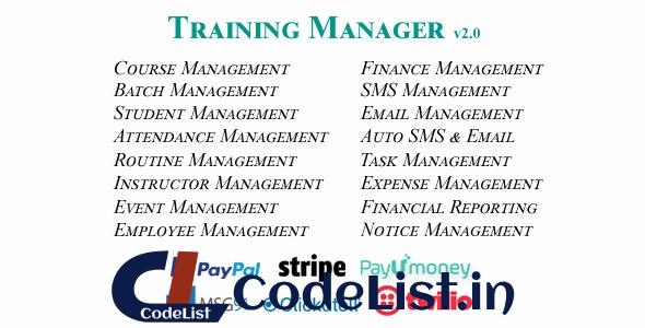 Training Manager v2.0 – Ultimate Training / Coaching / Learning Center Management System