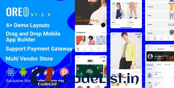 Oreo Fashion v1.3.0 – Full React Native App for Woocommerce