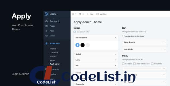 Apply v1.0.0 – WordPress Admin Theme