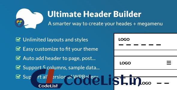 Ultimate Header Builder v1.8.2 – Addon WPBakery Page Builder