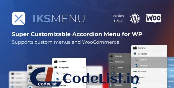 Iks Menu v1.8.2 – Super Customizable Accordion Menu for WordPress