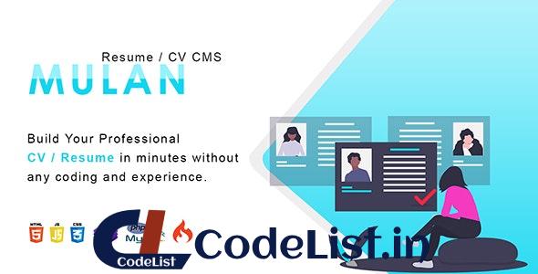 Mulan v2.4 – Resume / CV CMS