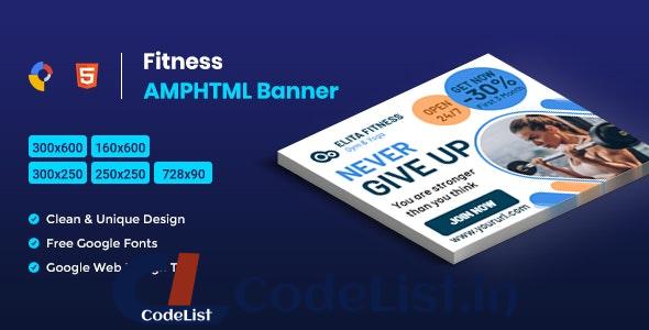 Fitness AMPHTML Banners ads template