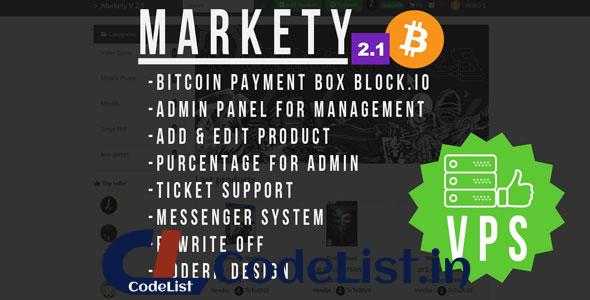 Markety v2.1 – Multi-Vendor Marketplace In Bitcoin PHP