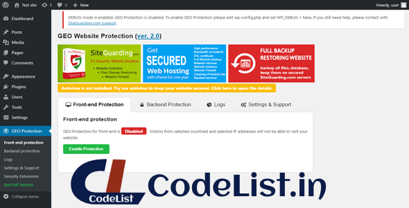 WP GEO Website Protection PRO 2.8.4