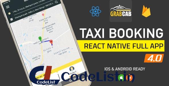 GrabCab v4.1.0 – React Native Full Taxi App