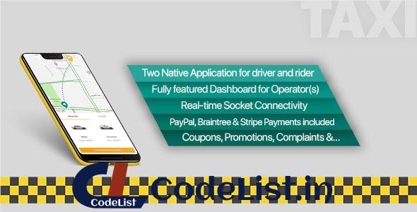 Taxi application Android solution + Dashboard v3.0.7