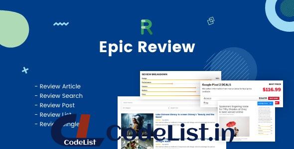 Epic Review v1.0.1 – WordPress Plugin & Add Ons for Elementor & WPBakery Page Builder