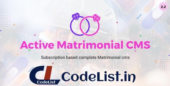 Active Matrimonial CMS v2.2 – nulled