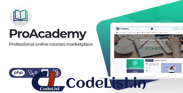 Proacademy v1.3 – LMS & Online Courses Marketplace