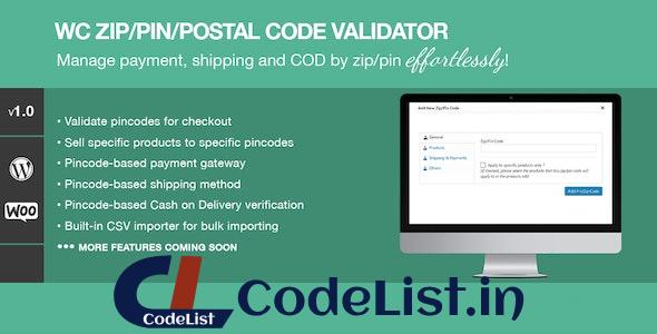 Zip/Pin/Postal Code Validator For WooCommerce v2.1