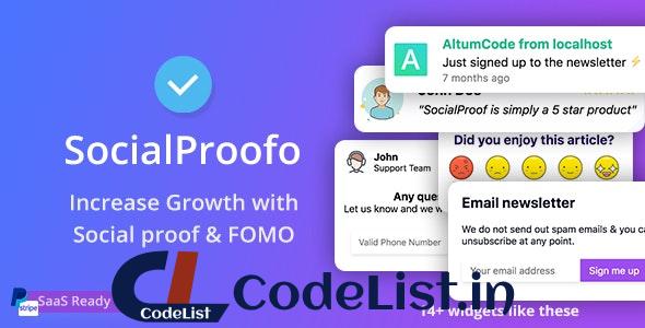 SocialProofo v1.7.1 – 14+ Social Proof & FOMO Notifications for Growth – nulled