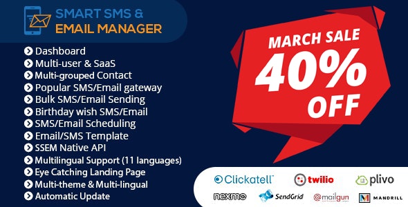 Smart SMS & Email Manager (SSEM) v4.1 – nulled