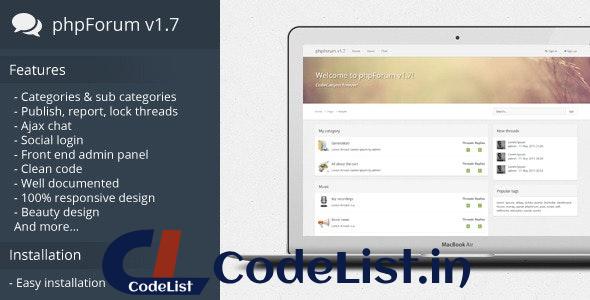 phpForum v1.7 – Social forum script.