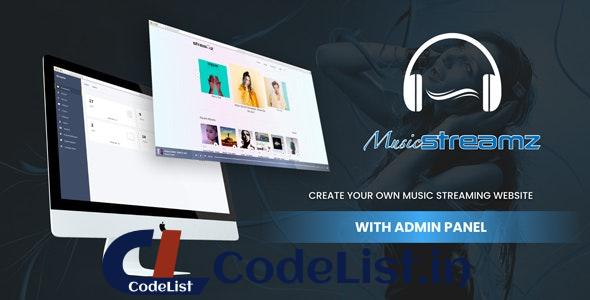 Streamz v1.0 – A music streaming website with admin panel