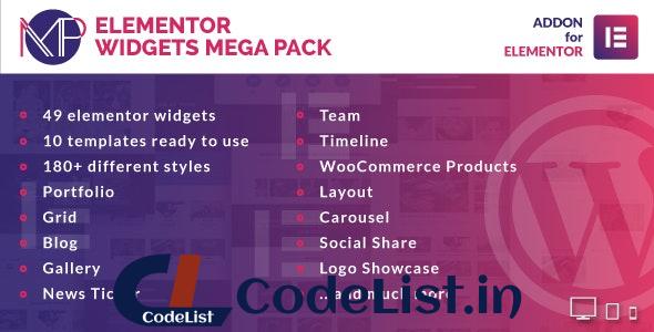 Elementor Widgets Mega Pack v1.0 – Addons for Elementor Page Builder WordPress Plugin