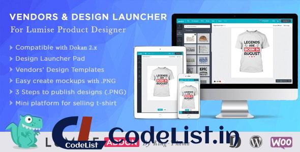 Vendors & Design Launcher v1.0 – Addon for LUMISE Product Designer