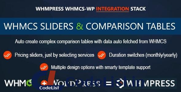 WHMCS Pricing Sliders and Comparison Tables v4.5.3 – WHMpress Addon