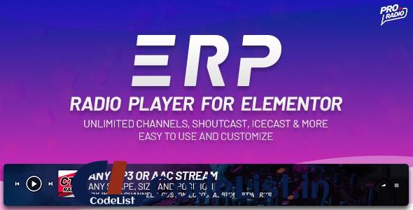 Erplayer v1.0.6 – Radio Player for Elementor