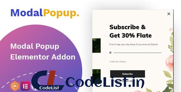 Modal Popup box v1.0 – Elementor Addon