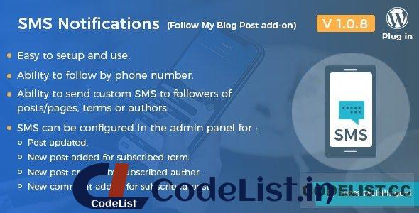 SMS Notifications v1.0.8 – Follow My Blog Post add-on