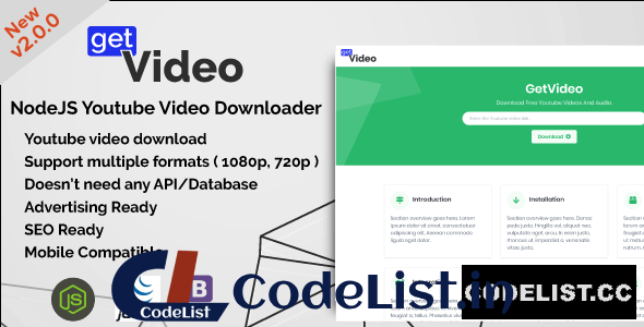 GetVideo v2.0.0 – NodeJS Youtube Video Downloader