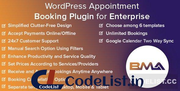 BMA v1.7.9 – WordPress Appointment Booking Plugin for Enterprise