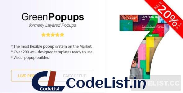 Green Popups (formerly Layered Popups) v7.02 – Standalone Popup Script