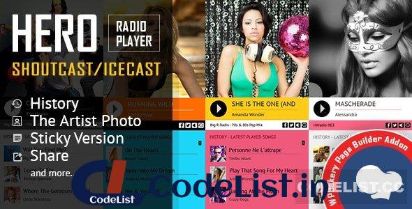 Hero v2.3 – Shoutcast and Icecast Radio Player for WPBakery Page Builder