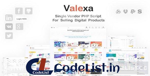 Valexa v1.2.1 – PHP Script For Selling Digital Products And Digital Downloads