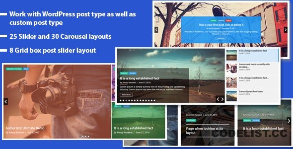 Responsive Recent Post Slider Pro plugin for WordPress v1.7