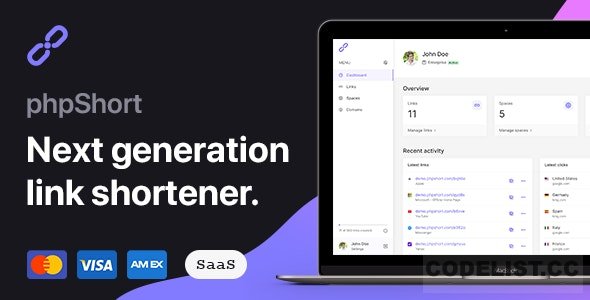phpShort v3.7.0 – URL Shortener Platform – nulled