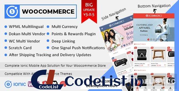 Ionic5 Woocommerce v3.0.6 – Ionic5/Angular8 Universal Full Mobile App for iOS & Android / WordPress Plugins – nulled