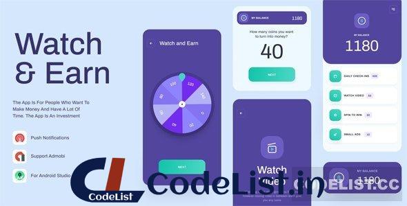 Watch And Earn v1.2 – Android App Source Code