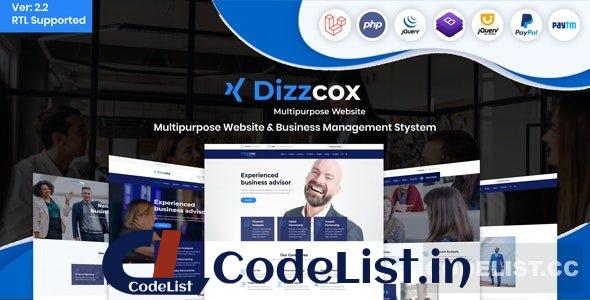 Dizzcox v2.2 – Multipurpose Website & Business Management System CMS