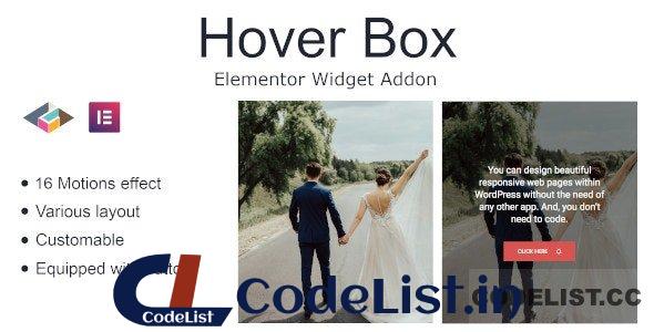 Hover Box Elementor Page Builder Addon v1.0.1